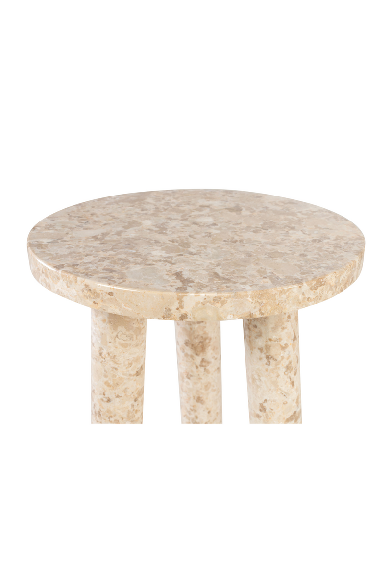 Cream Marble Tripod Occasional Table | Versmissen Tommy | Oroatrade.com