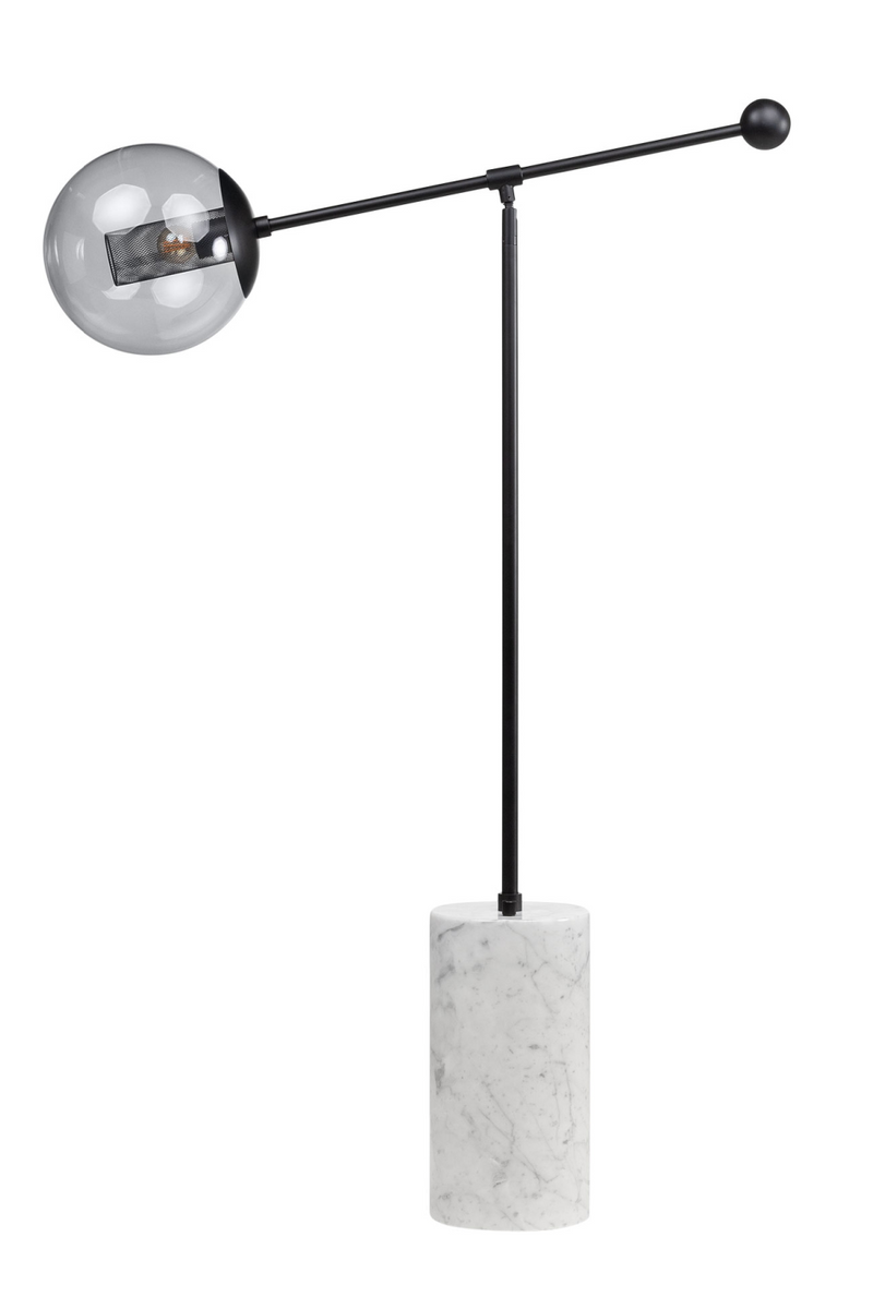 Smoked Glass Orb Floor Lamp | Versmissen Orbit | Oroatrade.com