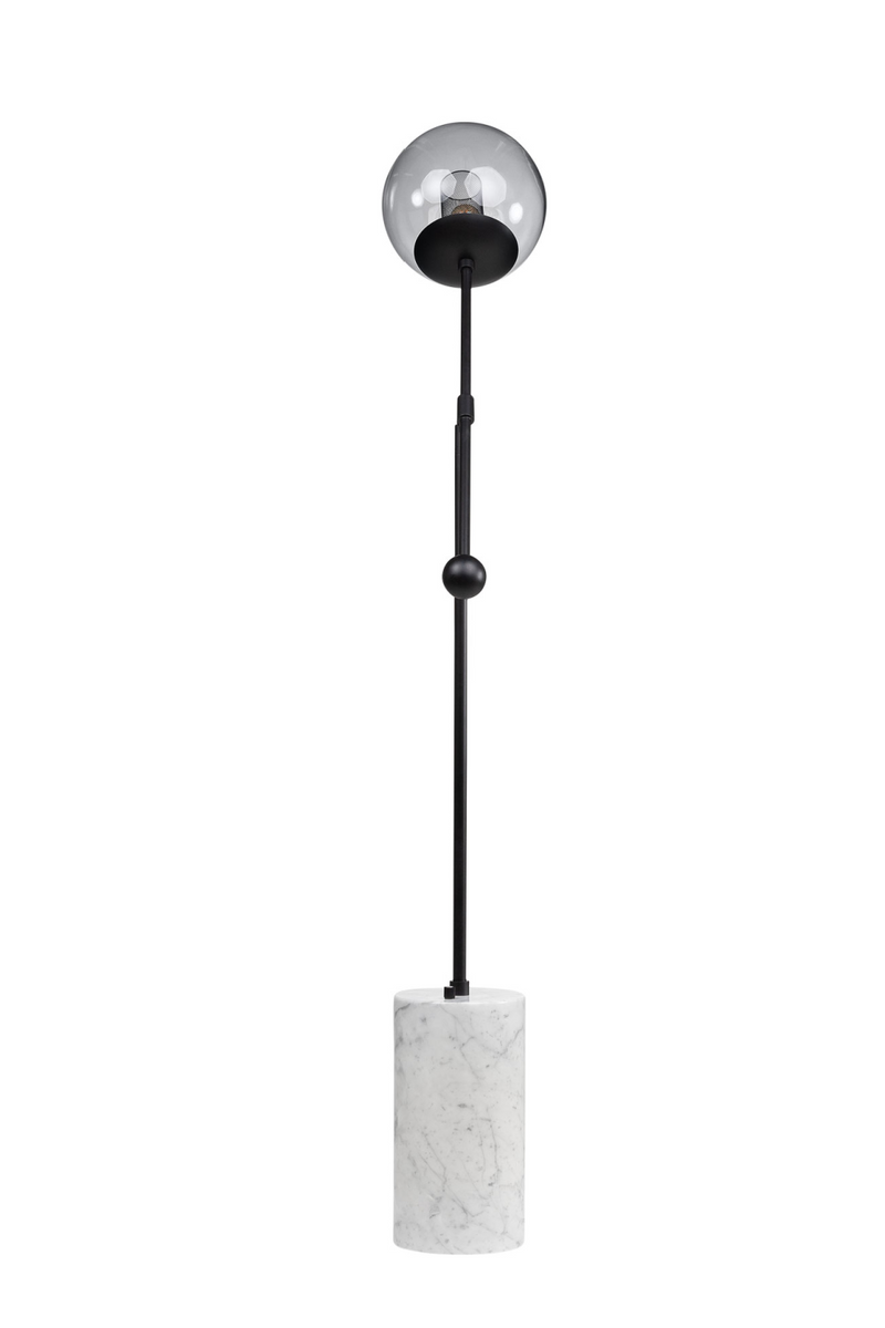Smoked Glass Orb Floor Lamp | Versmissen Orbit | Oroatrade.com
