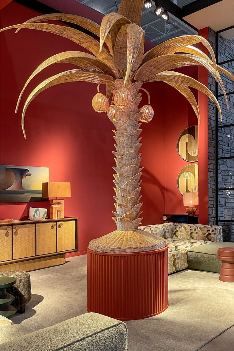Handcrafted Rattan Floor Lamp | Versmissen Palm Tree | Oroatrade.com