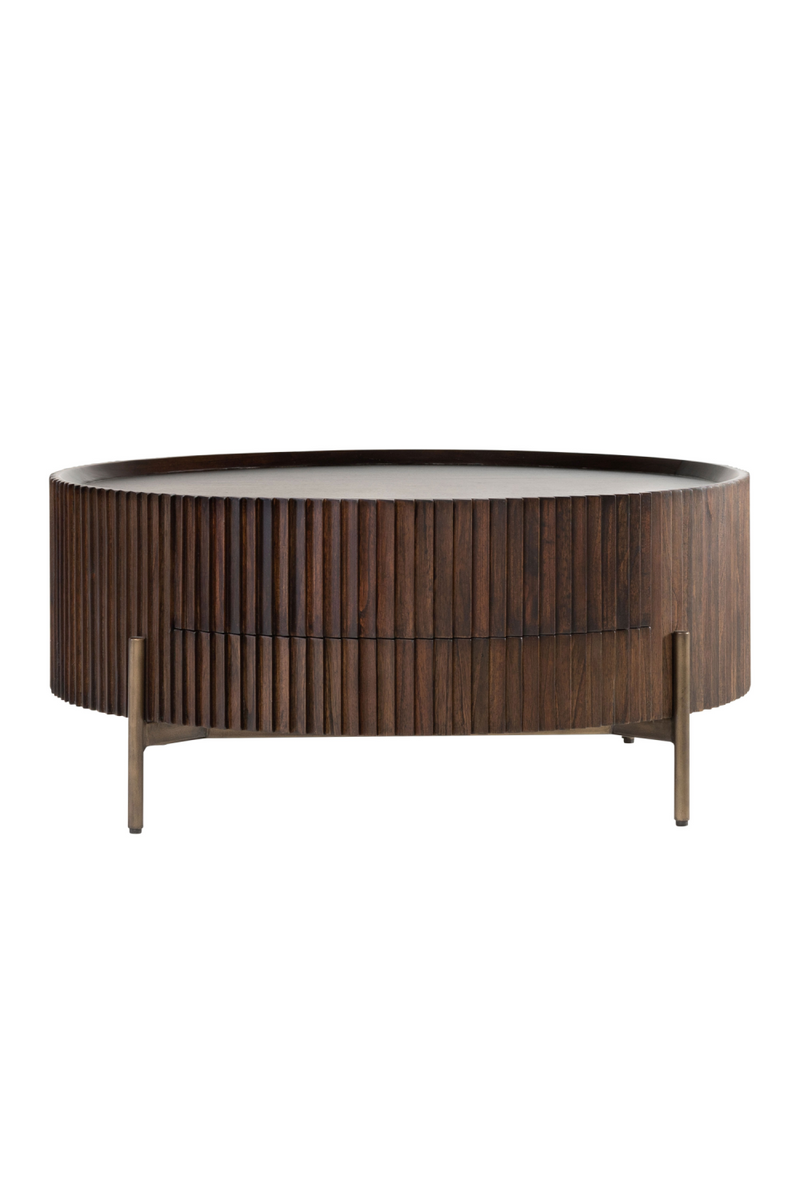 One-Drawer Round Coffee Table | Versmissen Pogoro | Oroatrade.com