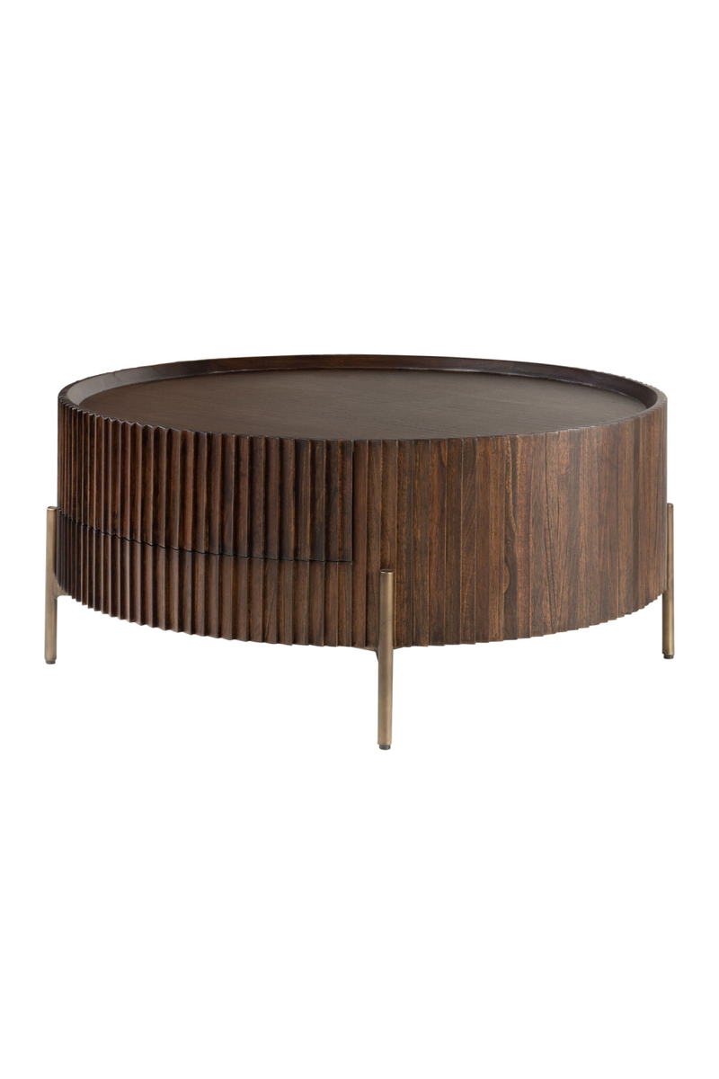 One-Drawer Round Coffee Table | Versmissen Pogoro | Oroatrade.com