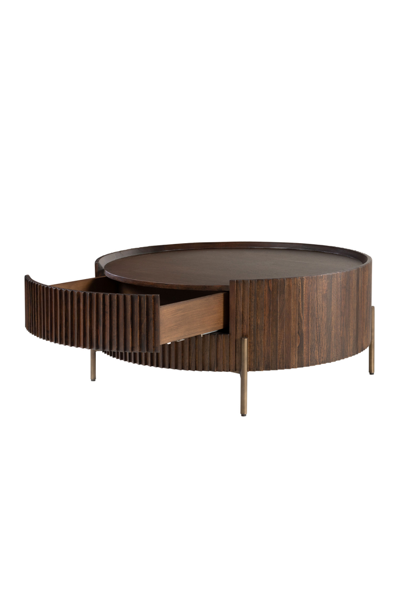 One-Drawer Round Coffee Table | Versmissen Pogoro | Oroatrade.com