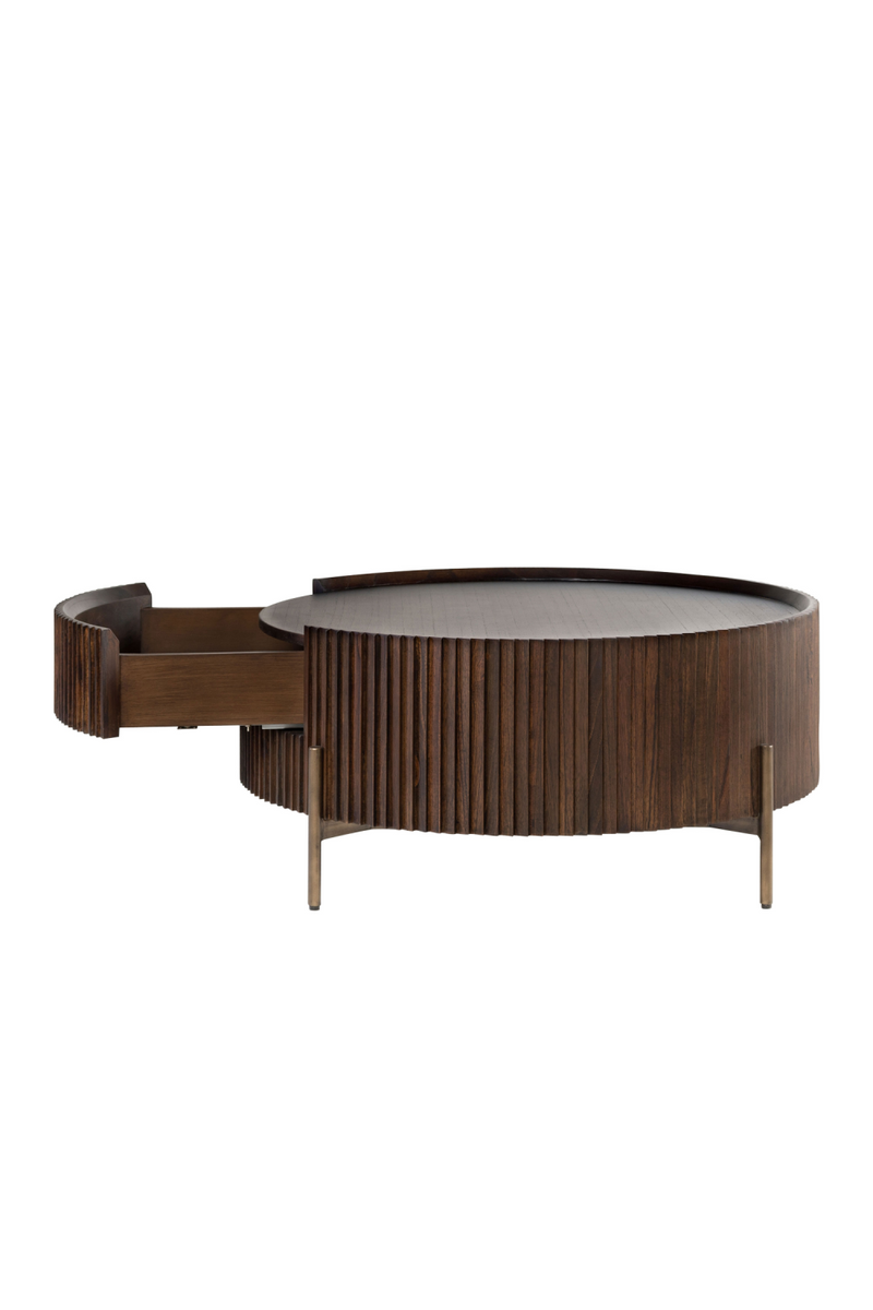 One-Drawer Round Coffee Table | Versmissen Pogoro | Oroatrade.com