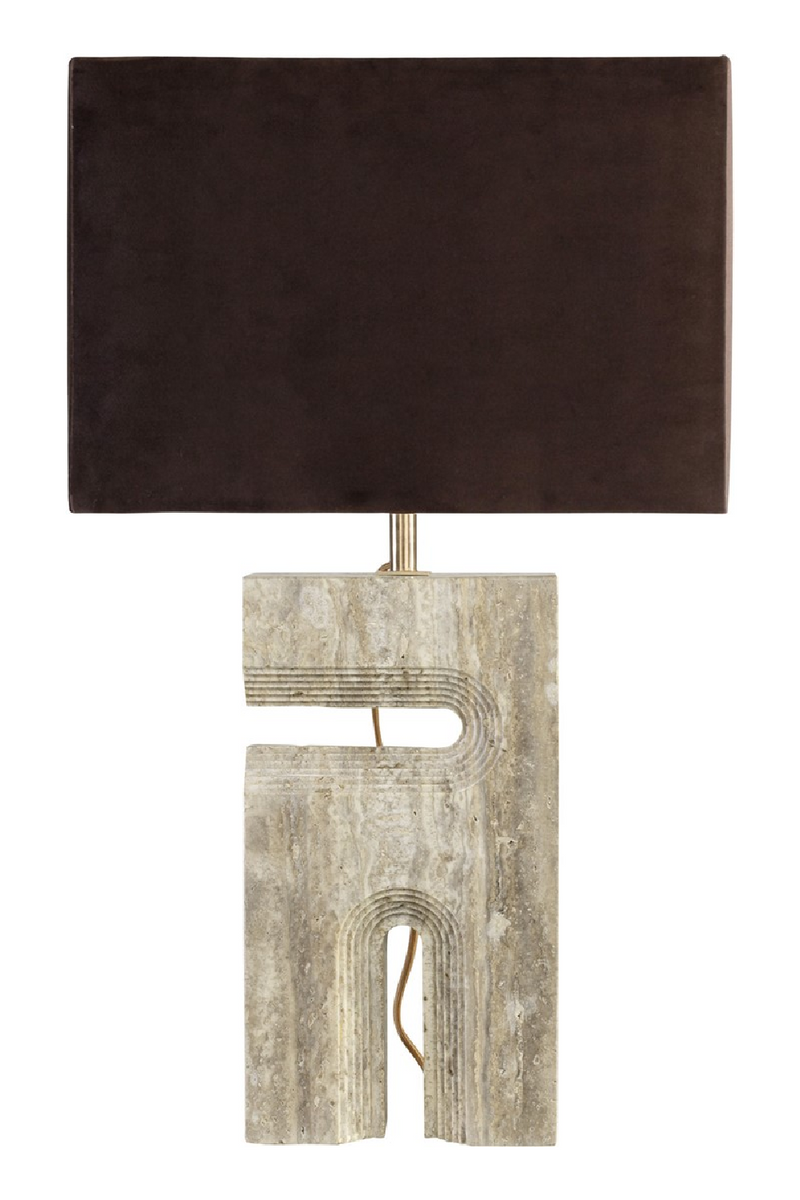 Gray Travertine Table Lamp | Versmissen Reso | Oroatrade.com