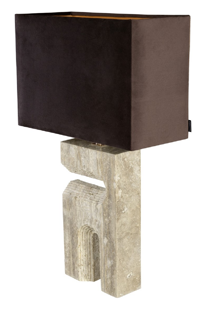 Gray Travertine Table Lamp | Versmissen Reso | Oroatrade.com