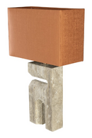 Gray Travertine Table Lamp | Versmissen Reso | Oroatrade.com