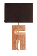 Red Travertine Table Lamp | Versmissen Reso | Oroatrade.com