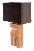 Red Travertine Table Lamp | Versmissen Reso | Oroatrade.com