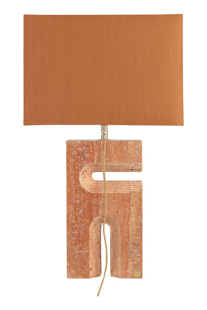 Red Travertine Table Lamp | Versmissen Reso | Oroatrade.com