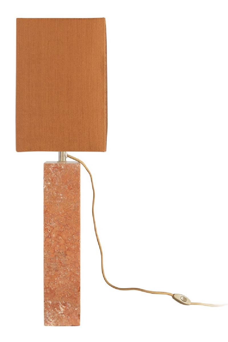 Red Travertine Table Lamp | Versmissen Reso | Oroatrade.com