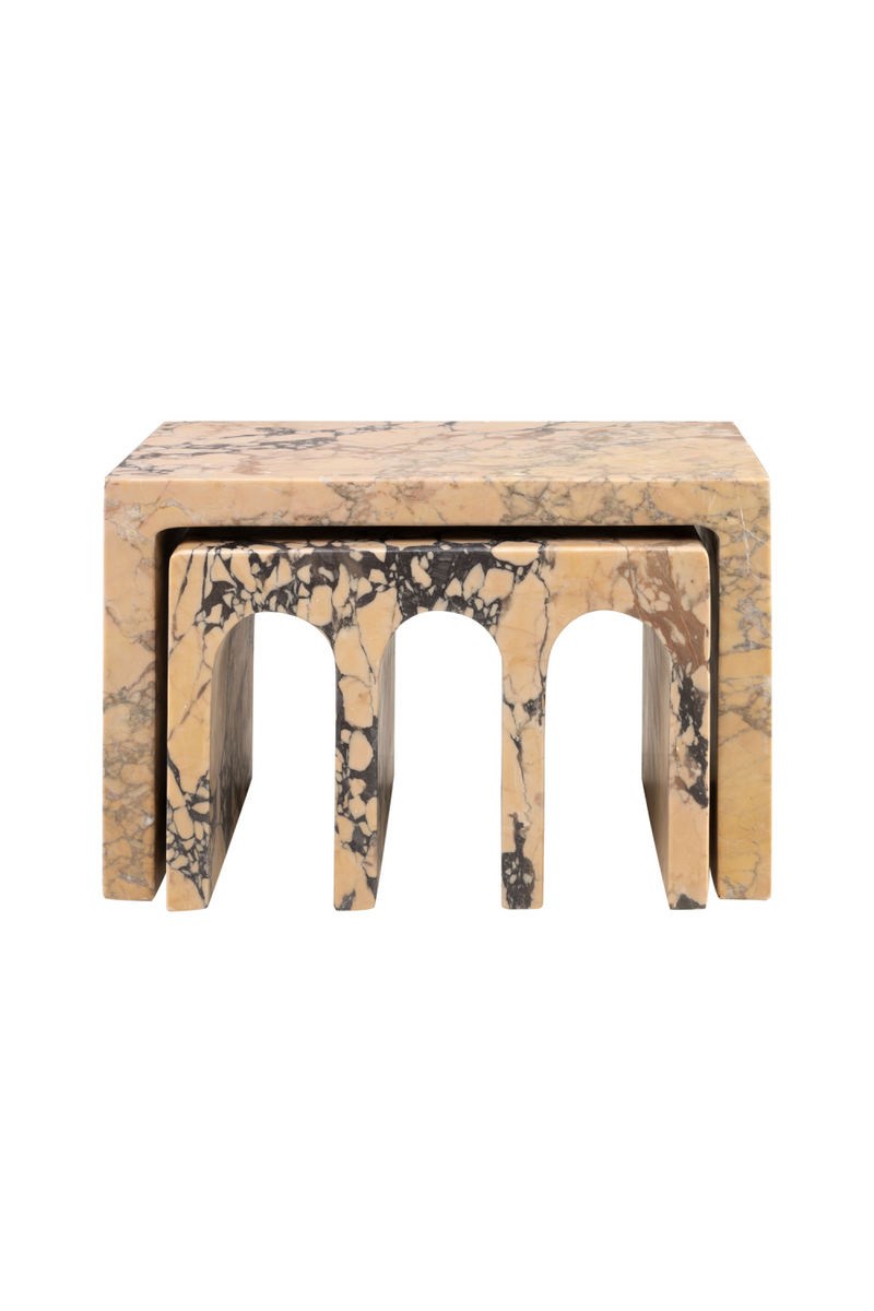 Beige Marble Nesting Coffee Table (2) | Versmissen Segovia | Oroatrade.com