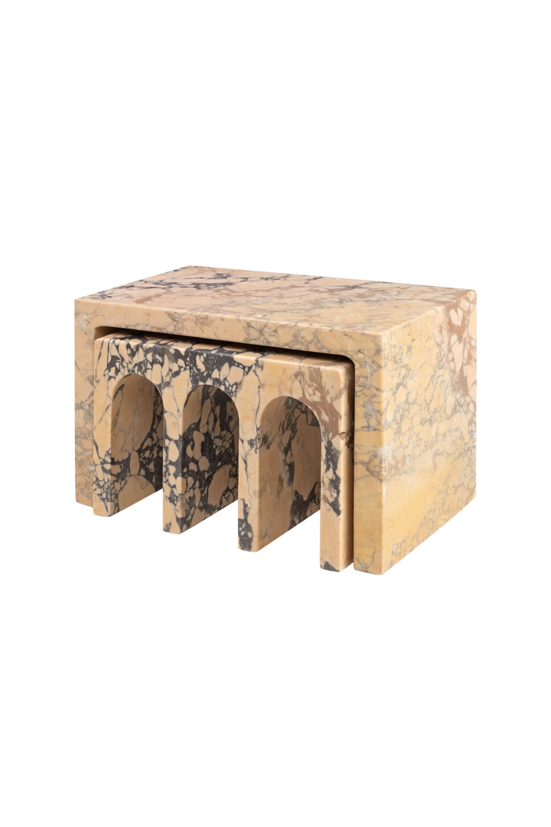 Beige Marble Nesting Coffee Table (2) | Versmissen Segovia | Oroatrade.com