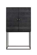 Black Wooden 2-Door Cabinet | Versmissen Zinzi | Oroatrade.com
