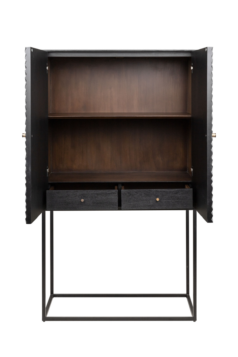 Black Wooden 2-Door Cabinet | Versmissen Zinzi | Oroatrade.com