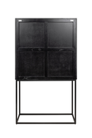 Black Wooden 2-Door Cabinet | Versmissen Zinzi | Oroatrade.com