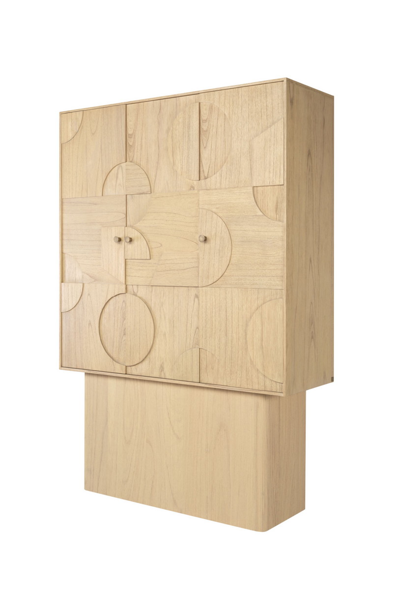 Geometrical Patterned Wooden Cabinet | Versmissen Zulgo | Oroatrade.com