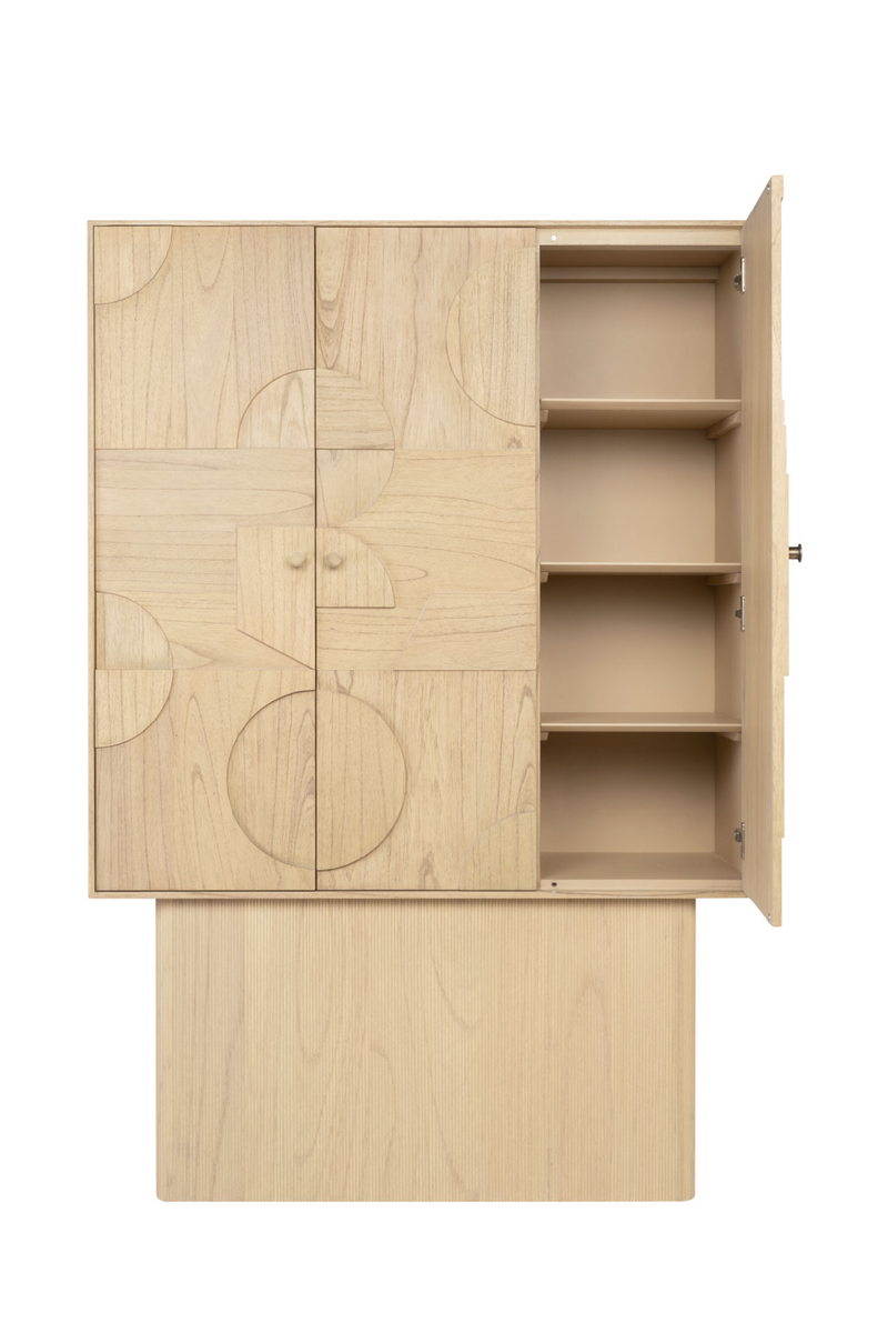 Geometrical Patterned Wooden Cabinet | Versmissen Zulgo | Oroatrade.com