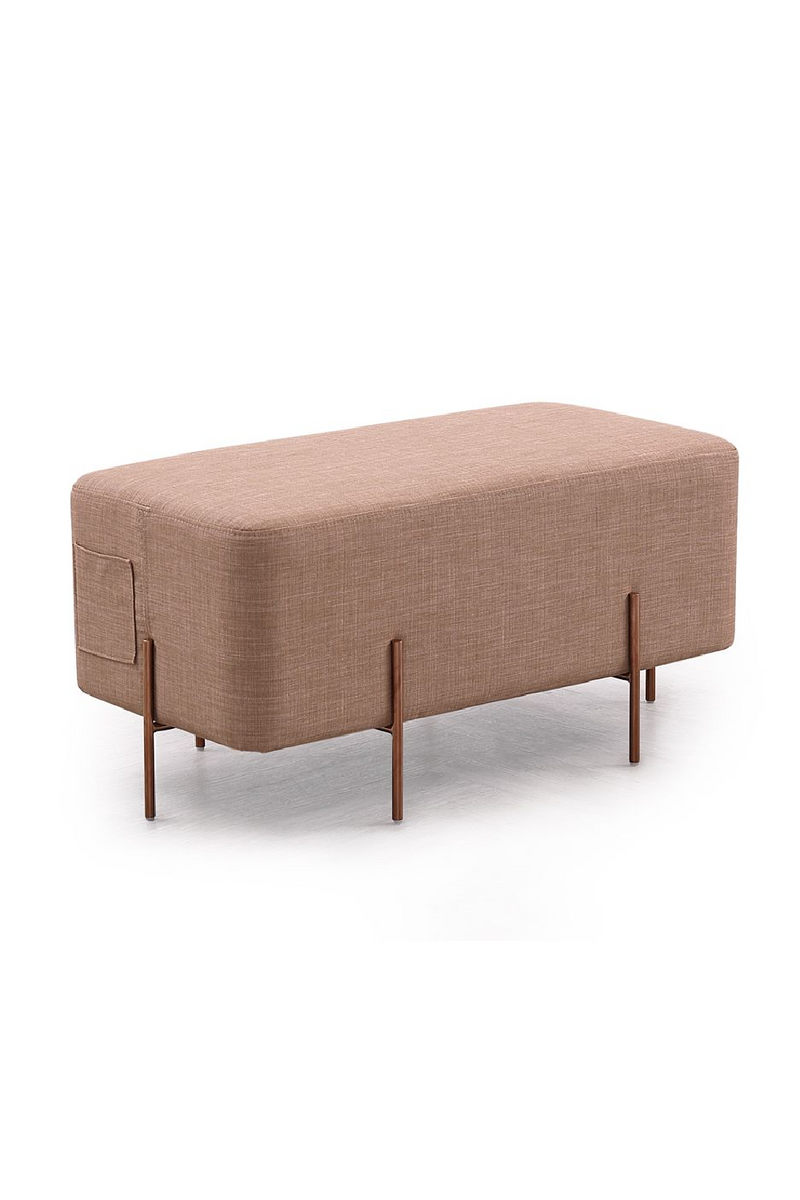 Brown Fabric Pocket Ottoman | OROA Modern Adler | Oroatrade.com