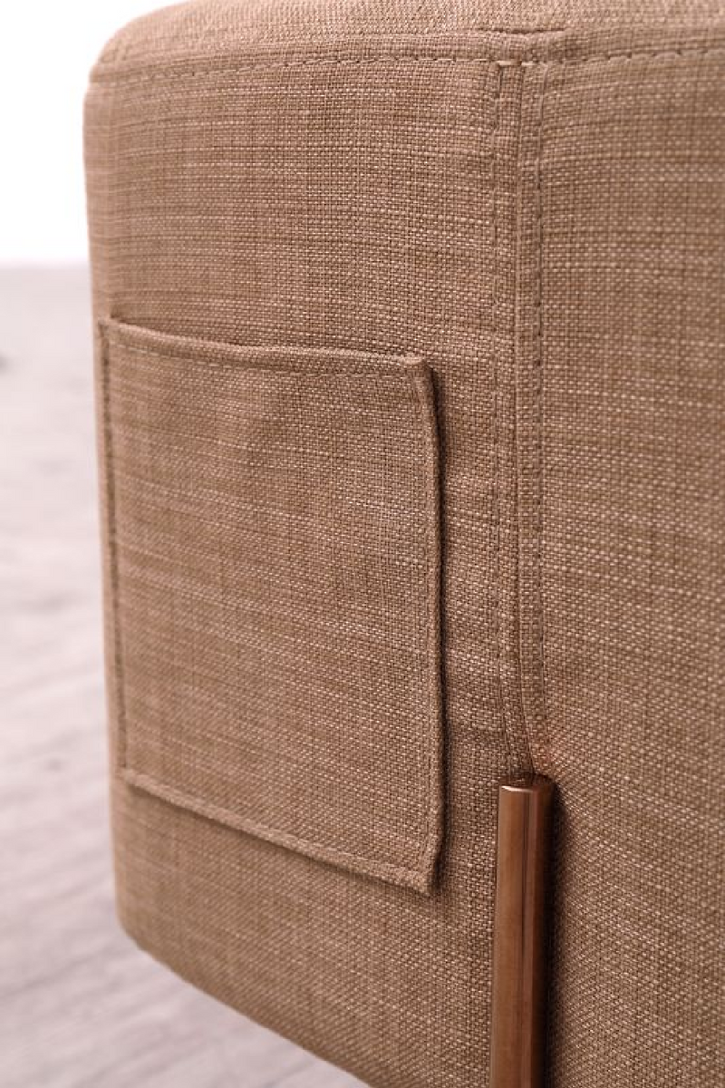 Brown Fabric Pocket Ottoman | OROA Modern Adler | Oroatrade.com