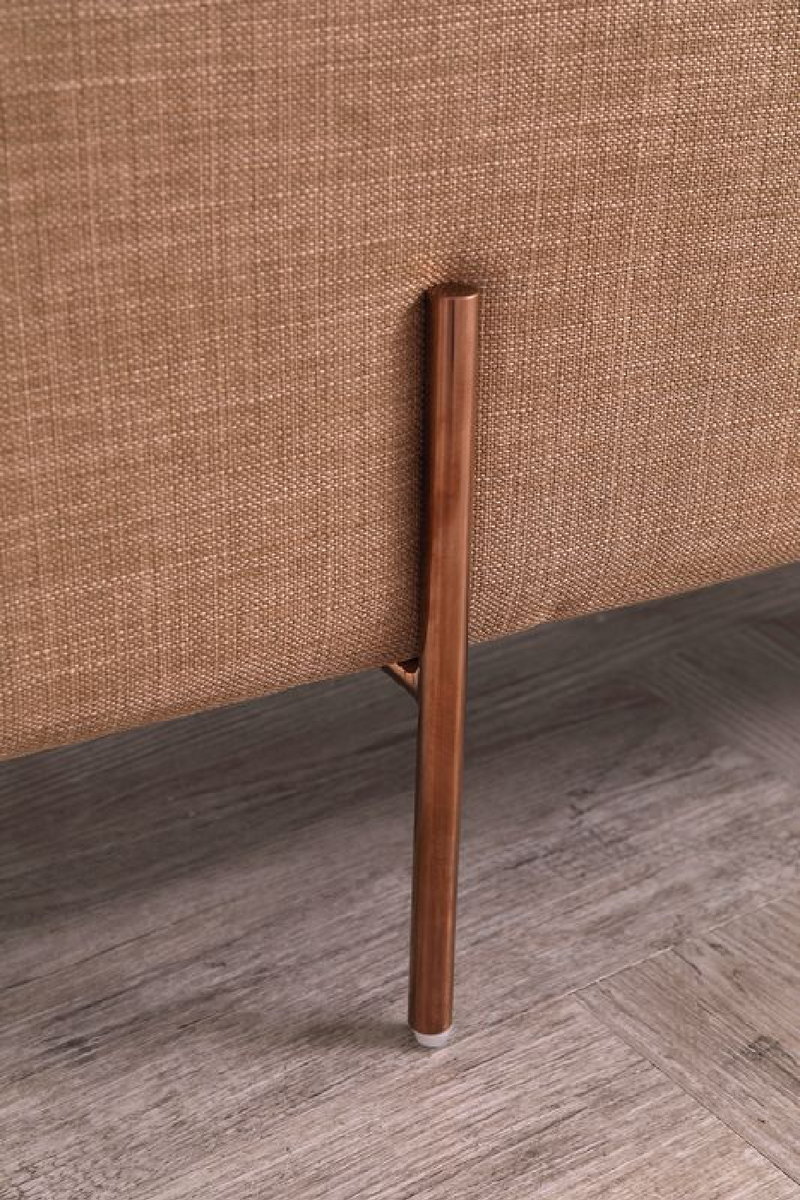 Brown Fabric Pocket Ottoman | OROA Modern Adler | Oroatrade.com