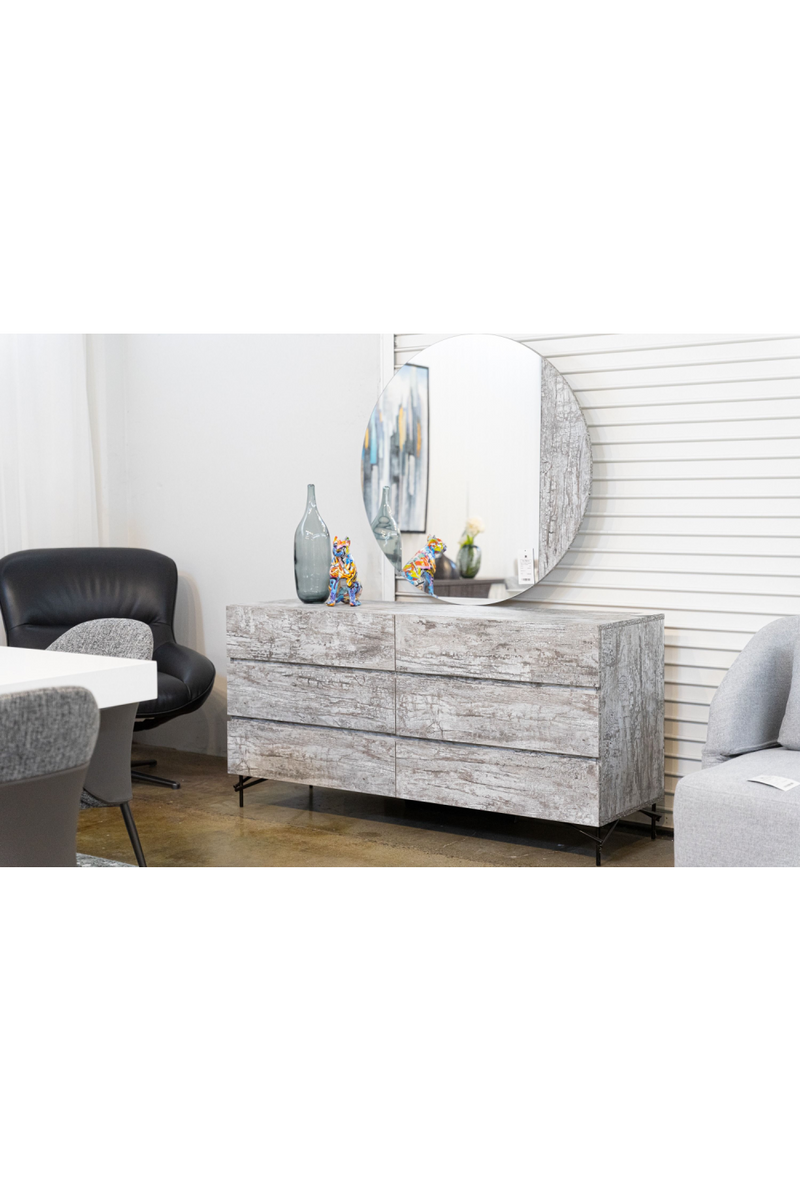 Gray Wooden 6-Drawer Dresser | OROA Modern Aria | Oroatrade.com