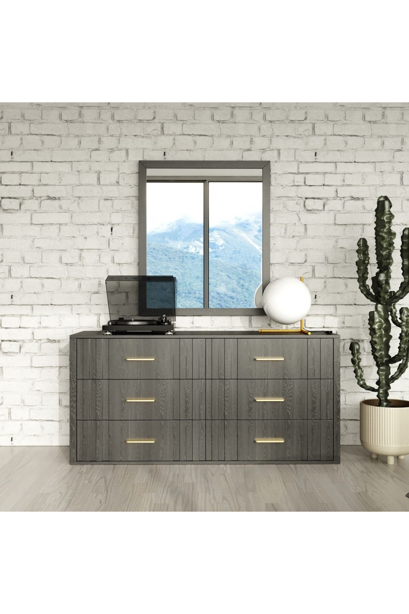 Gray Wooden 6-Drawer Dresser | OROA Modern Aria | Oroatrade.com