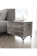Gray Wooden 2-Door Nightstand | OROA Modern Aria | Oroatrade.com