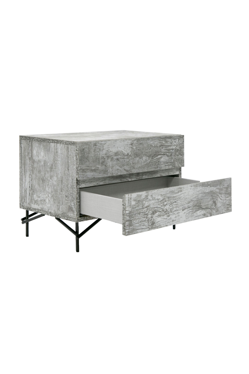 Gray Wooden 2-Door Nightstand | OROA Modern Aria | Oroatrade.com
