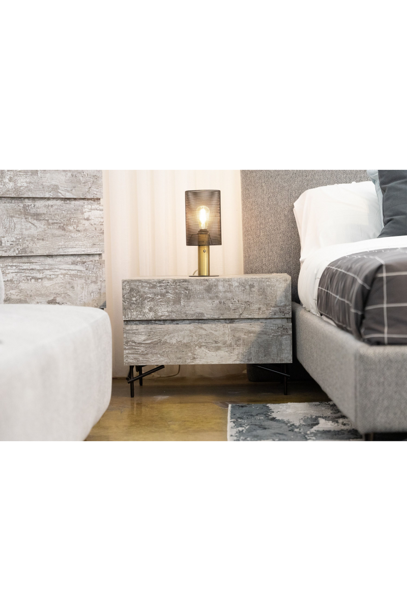 Gray Wooden 2-Door Nightstand | OROA Modern Aria | Oroatrade.com