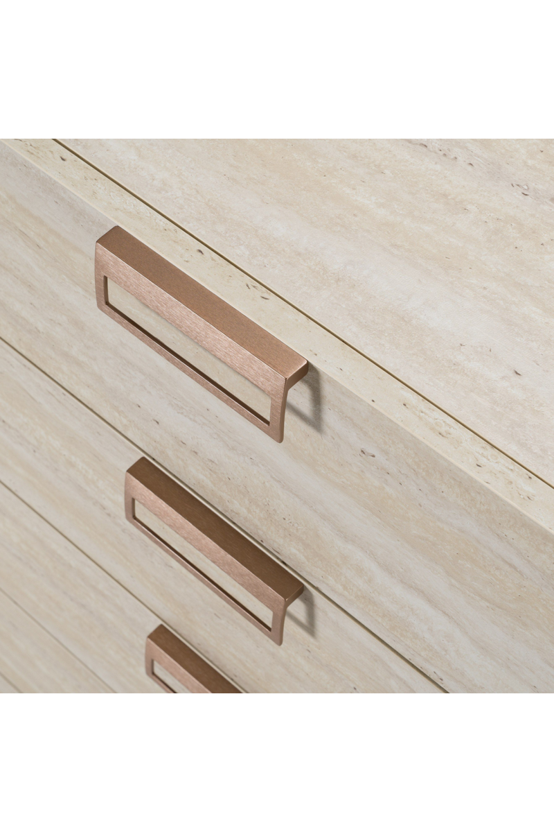5-Drawer Travertine Chest | OROA Modern Lago | Oroatrade.com