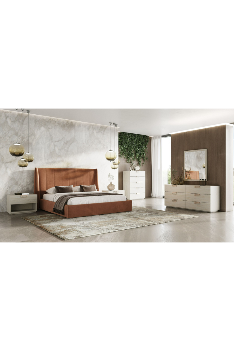 6-Drawer Travertine Dresser | OROA Modern Lago | Oroatrade.com