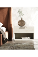 Travertine Finish 1-Drawer Nightstand | OROA Modern Lago | Oroatrade.com