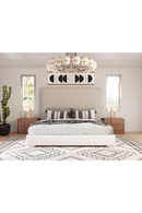 Beige High-Headboard Queen Bed | OROA Modern Nova | Oroatrade.com
