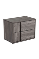 2-Drawer Gray Elm Nightstand | OROA Modern Asus | Oroatrade.com