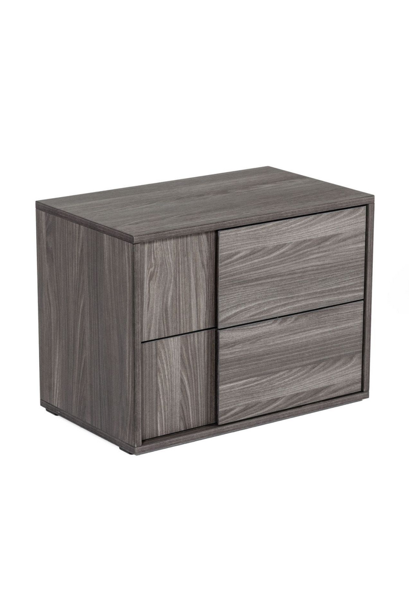 2-Drawer Gray Elm Nightstand | OROA Modern Asus | Oroatrade.com