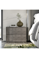 2-Drawer Gray Elm Nightstand | OROA Modern Asus | Oroatrade.com