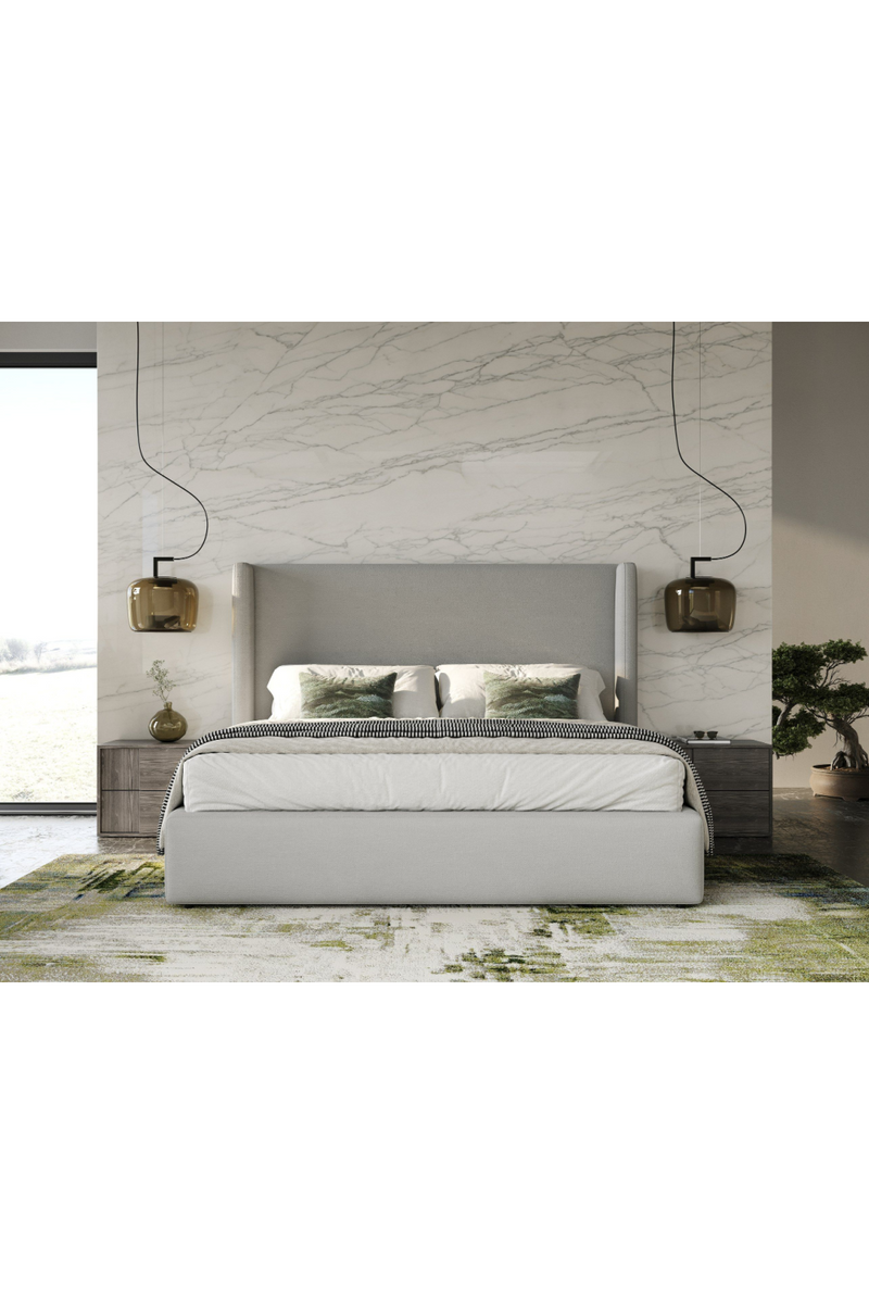 2-Drawer Gray Elm Nightstand | OROA Modern Asus | Oroatrade.com