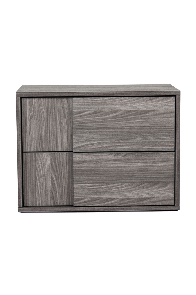 2-Drawer Gray Elm Nightstand | OROA Modern Asus | Oroatrade.com