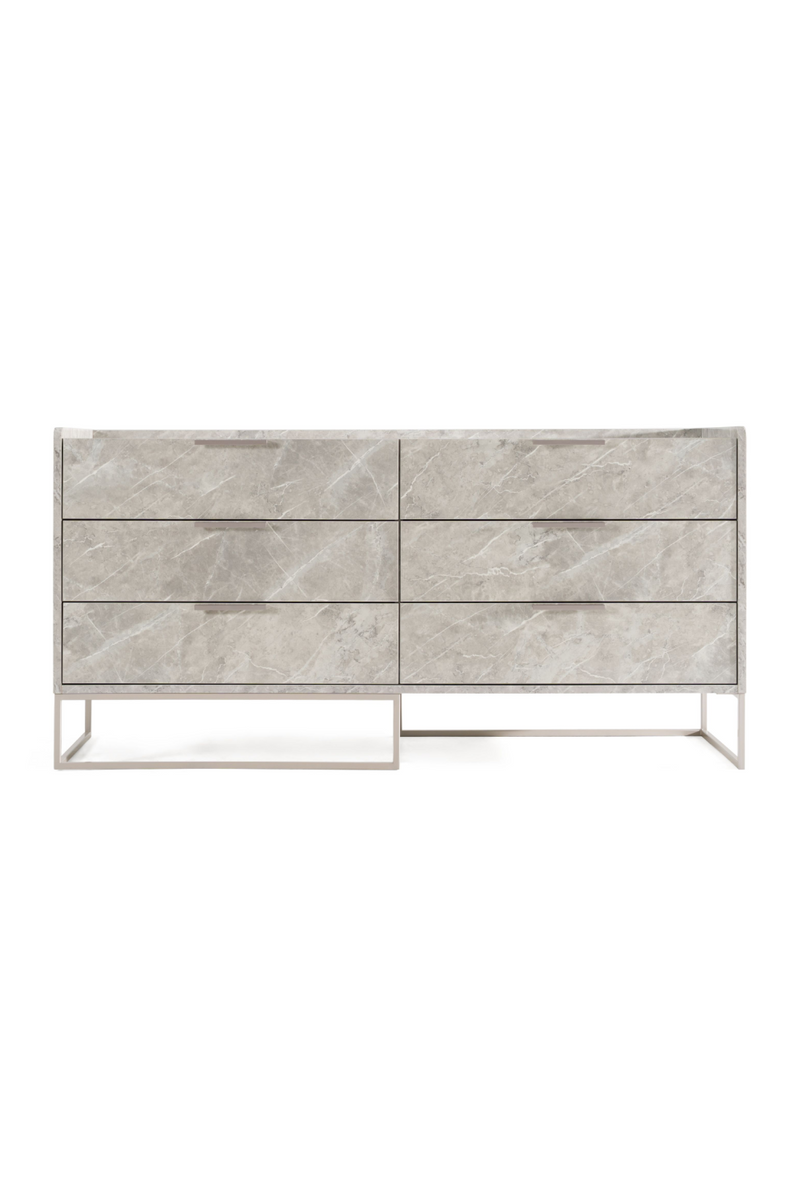 Gray Marble 6-Drawer Dresser | OROA Modern Marbella | Oroatrade.com