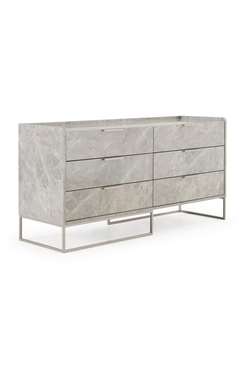 Gray Marble 6-Drawer Dresser | OROA Modern Marbella | Oroatrade.com