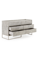 Gray Marble 6-Drawer Dresser | OROA Modern Marbella