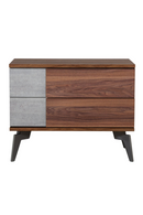 Concrete and Walnut 2-Drawer Nightstand | OROA Modern Palermo | Oroatrade.com
