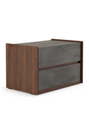 Gray Stucco 2-Drawer Nightstand | OROA Modern Rado | Oroatrade.com