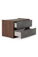Gray Stucco 2-Drawer Nightstand | OROA Modern Rado | Oroatrade.com