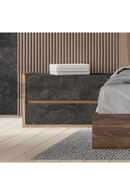 Gray Stucco 2-Drawer Nightstand | OROA Modern Rado | Oroatrade.com