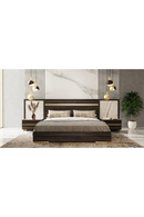 Velondra - Modern Eucalypto + Marble Bed with Two Nightstands | Oroatrade.com
