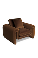 Brown Velvet Lounge Chair | OROA Modern Bentley | Oroatrade.com