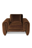 Brown Velvet Lounge Chair | OROA Modern Bentley | Oroatrade.com
