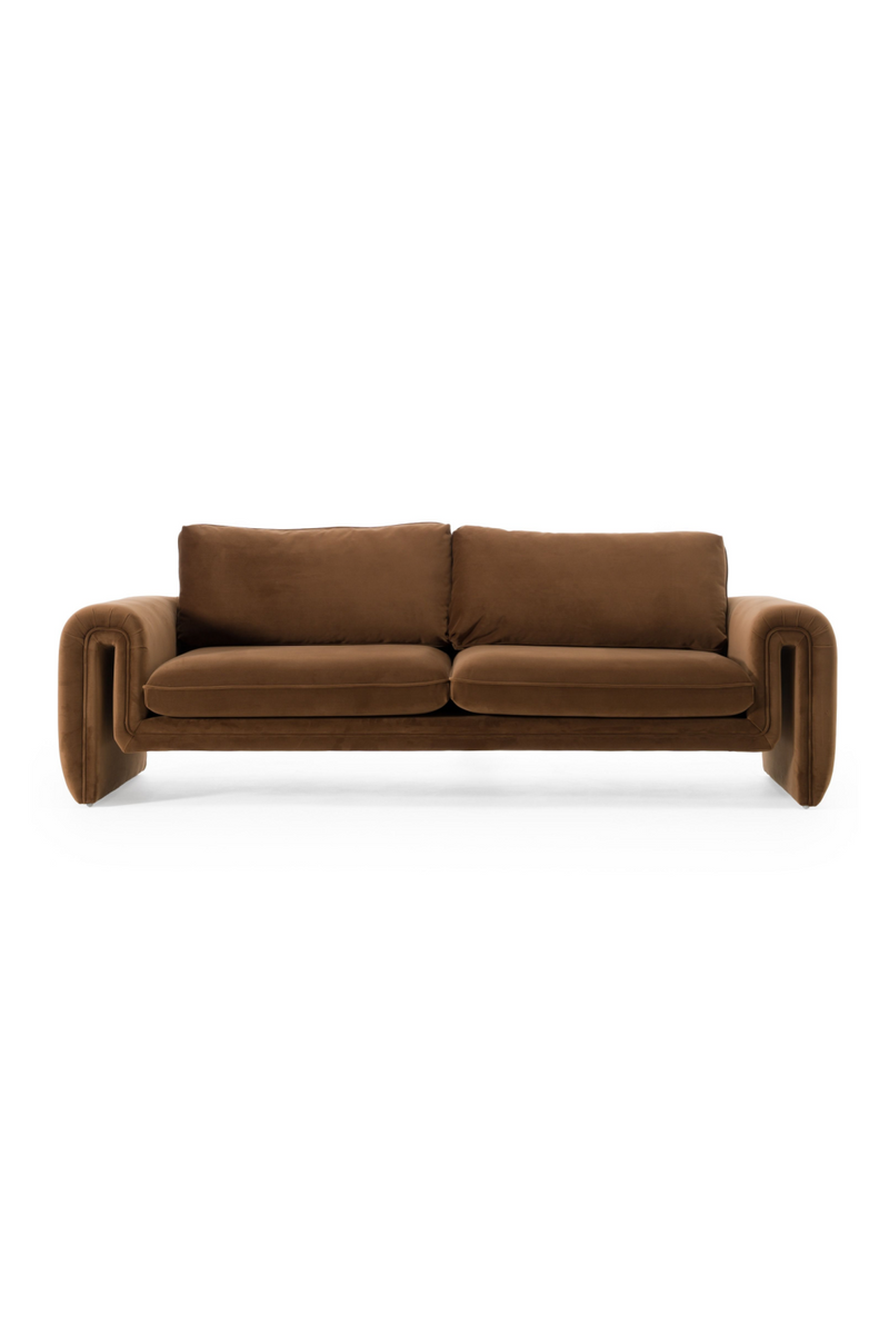 Brown Velvet Sofa | OROA Modern Bentley | Oroatrade.com